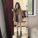 Qaqi Color Long Wind Coat Woman 2025 New Look This Year's Popular Small Han