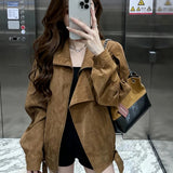 Super Good-Looking Winter Dress Unique Beautiful Korean Thick Beauty High-End Small Small Leather Coat Women Autumn