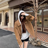 Vintage Velvet Jacket Women 2025 Autumn And Winter New Burst Loose Thin Collar Casual Jacket