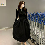 Small French Hepburn Black Dress Women's Autumn And Winter Dress 2026 New High-End Lanky Dress