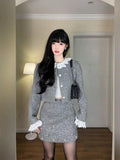 Rich Family Gold Famous Lady Wearing A Small Scented Short Coat With A Half Skirt Short Skirt Spring Two Sets Of Women