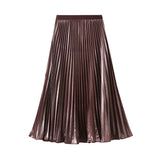 Fine Beads Of The Big Skirt Women In The Autumn Of 2025 New Temperamental Organ Folding Long Dress 8959