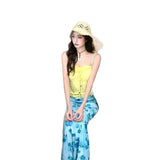 Thailand Yunnan Dali Tourism Wearing Holiday Style Dopamine Breast Dress Tyland Suit Dress Summer