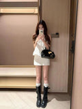 French Feeling Sleeveless Hanging Neck Shirt Skirt Two Sets 2026 Summer New Small Temperament Commuting Women Suit