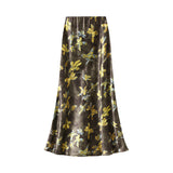 High-End Temperament Floral Half-Dress Woman's Summer Large-Size High-Waisted Thin Long Fishtail Dress 9861