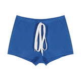 Black Tight Casual Shorts Women Summer Little Hottie Rope High Waist Thin Straight Trousers Repair Warm Pants