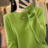 Support Quality Inspection Seamless 100% Pure Wool 2026 Line Ready-On-Line Autumn And Winter New Round Collar Knitted Bottom Sweater