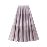 Lady Style Temperament Small Fresh Chiffon Half Skirt 2025 Spring New Korean Version Of The Age Reduction Half-Body Skirt 9188