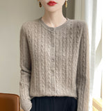 Wool Blended 2026 Autumn And Winter New Women's Round Collar Collar Hooded Small Knitted Open-Flowered Knitted Jersey Coat