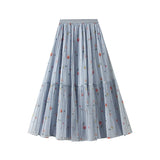 Small Broken Flowers On Both Sides Of The Dress Women's Net Yarn 100-Fold Skirt Fairy Dress Spring Summer 2025 New 8935