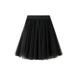 Half-Body Skirt Spring And Summer 2025 New Female Korean Version Of High-Rise Thin Short A-Character Mesh Dress Short Skirt A013