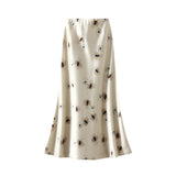 High-End Feeld With The Stoodle Half-Dress Woman's Summer 2025 New Printed Fishtail Skirt Fashion Thin And Medium Long Skirt 9861