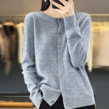 Wool Blended 2026 Autumn And Winter New Women's Round Collar Short Line Ready-Up Knitted Open Coat Coat Top 5