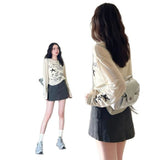 Printed Ice Silk Sun Protection Shirt Long-Sleeved T-Shirt For Girls Summer Design Small Relaxed Air Conditioning Hood Top