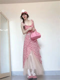 [Small Design] Irregular Flower Flowers Spring And Summer New Dress Waist Skirt Temperament Sling Skirt