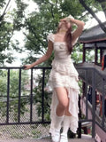 Design A Small Seaside Holiday Dress Pure Style Hottie Wearing French Temperament Tail Sling Dress