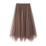 On Both Sides Of The Reverse Wear Irregular Mesh Velvet Gold Velvet Half Skirt 2025 Autumn And Winter New 8823