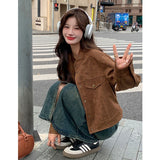 Maillard Coat Women's Spring And Autumn 2026 New Thin Design Embroidered Velvet Jacket Casual Top
