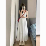 White Hanging Licks Women's Summer 2025 New Small Slim Tea-Sept French First Love Dress