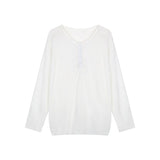 White Loose Long-Term T-Shirt Girl Summer 2025 New Lazy Wind Outside The Long-Sleeved Sunscreen Shirt Top