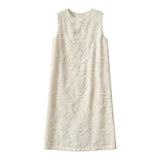 Silk Satin 2026 Summer New Women's V-Neck Long Dress In The Long Knee Heavy Industry Cut Sleeveless Dress