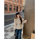Lazy Temperament High-End Short Wind Coat Women In The Fall Of 2025 New British Wind To Receive Waist Top