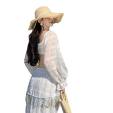 Xinjiang Sichuan West Tourism Wearing A Female Pure Sexual V Tie Strapped Tsets Printed Half-Dress Two Sets Of Summer
