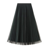 Double-Sided Wear 100-Fold Skirt Half Body Autumn And Winter Large-Size A Skirt 2025 New Belly Skirt D1802