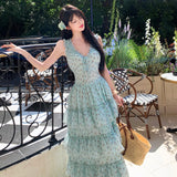 Unique Beautiful Beautiful View Of The Broken Flowers Hanging Dress Women Summer Pomp Seaside Holiday Dress