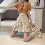 Broken Flower Dais Downs, Dais Down Dress Women's Walk Summer 2025 New Chiffon Sweet A-Word Skirt