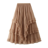 Spring 2025 New Crobs Thin Multi-Level High-Grade Yarn Dress High-End Yarn Skirt Fairy Dress 1298