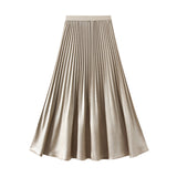 Pink 100-Folded Skirt Women 2025 Spring New High-End Feeling Familiar High-Rise Fishtail Mid-Long Skirt 0533