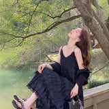 Purple French Suspension Dress Women's 2026 Summer New Tea Rest Orange Truss Small Thin Cake Skirtȹ