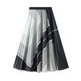 100-Fold Digital Print Skirt Women In The Autumn Of 2025 New High-Rise Thin Long Swing Skirt A2125
