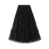 Cake Skirt 2025 Spring New Mesh Dress Design Half-Dress Net Yarn Splicing Ponpong Skirt D1865