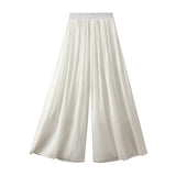 Pearl Yarn Tight Waist Thin Leg Skirts Trembling Trousers Cool Pants Spring And Summer New Meat-Covered Women's Casual Pants 6806
