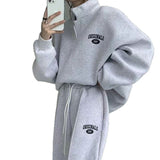 2026 New Autumn And Winter Ins Tide Loose Sports Suit Women's Fried Street Salt Thicken Two-Piece Set