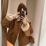 Maillard Autumn And Winter Lamb Hair New Fur Coat Woman 2025 Plus Velvet Thick To Keep Warm Loose Small