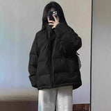 Black Cotton Clothes Women's Winter 2026 New Burst Cotton Warm Small Cotton Jacket Thick Coat