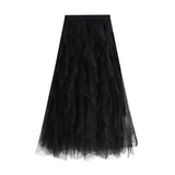2025 Net Dress Cake Skirt Skirt Super Fairy Hanging Yarn Dress Princess Skirt Pink Sea Grass Skirt Autumn 030303
