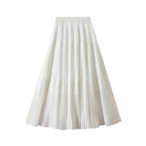 Lady Style Temperament Small Fresh Chiffon Half Skirt 2025 Spring New Korean Version Of The Age Reduction Half-Body Skirt 9188