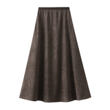 The Hanging Half-Body Skirt 2026 Autumn High Waist Is Thin And Covered With Meat A-Shaped Skirt Temperament Long Skirt 2218