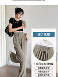 High-End Sense Suit Pants Women 2025 New High-Waisted Narrow Version Of Straight Broad Leg Pants Fall Summer Thin