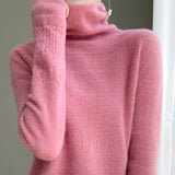 Line Ready-Wear 100% Pure Wool 2026 Autumn And Winter New Women's Heap Collar Collar Short Knitted Sweater