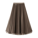 Double-Sided Wear 100-Fold Skirt Half Body Autumn And Winter Large-Size A Skirt 2025 New Belly Skirt D1802