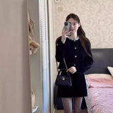 Set Of Women 2025 Spring New Hepburn Small Fragrant Temperament Short Coat High Waist Half Skirt