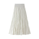 Folded Folded Skirt Half Skirt Autumn And Winter Girl A Word Long With Sweater Winter Skirt Wrinkled Winter Skirt 8862