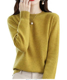 Support Quality Inspection Seamless 100% Pure Wool 2026 Line Ready-On-Line Autumn And Winter New Round Collar Knitted Bottom Sweater