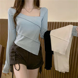Shirt Women's Spring And Autumn Hottie New Body-Repair Blouse Tide In Girls T-Shirt Long Sleeves