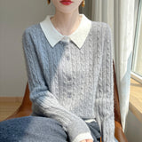 Wool Blended 2026 Autumn And Winter New Women's POLO Collar Small Mahjong Short Warm Knitted Open Shirt Over Jacket